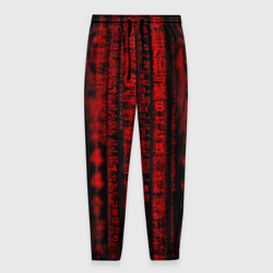Мужские брюки 3D Красная матрица
