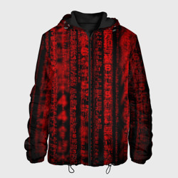 Мужская куртка 3D Красная матрица