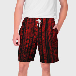 Мужские шорты 3D Красная матрица