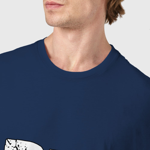 Мужская футболка хлопок   BIG BOSS, цвет темно-синий - фото 6