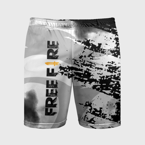 Мужские шорты спортивные Garena free fire Гарена Фри фаер ночной силуэт, цвет 3D печать