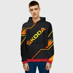 Мужская толстовка 3D Skoda Gold Шкода - фото 2