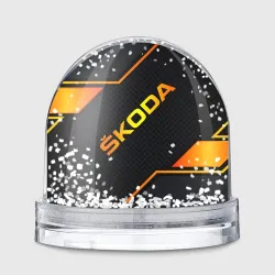 Игрушка Снежный шар Skoda Gold Шкода