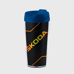 Термокружка-непроливайка Skoda Gold Шкода