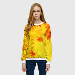 Женский свитшот 3D Осенние цвета золотая осень - фото 2