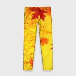 Детские леггинсы 3D Осенние цвета золотая осень