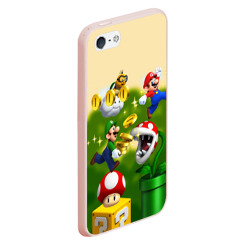 Чехол для iPhone 5/5S матовый Mario Coins - фото 2