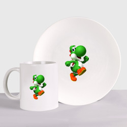 Набор: тарелка + кружка 3d Yoshi
