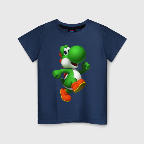 Детская футболка хлопок 3d Yoshi, цвет темно-синий