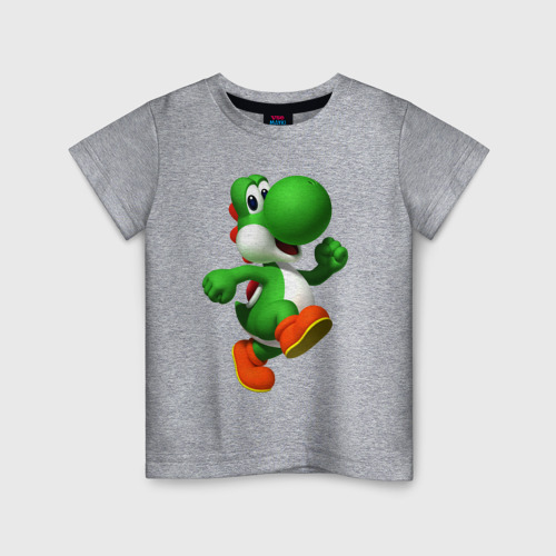 Детская футболка хлопок 3d Yoshi, цвет меланж