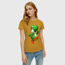 Женская футболка хлопок 3d Yoshi - фото 2