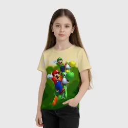 Детская футболка 3D Mario - Luigi - Yoshi - фото 2