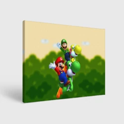 Холст прямоугольный Mario - Luigi - Yoshi