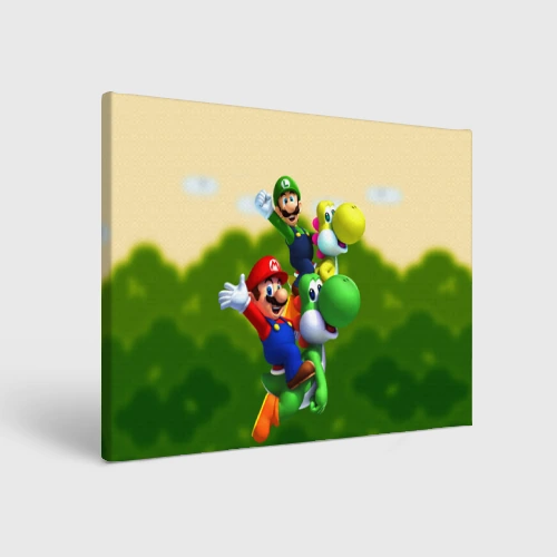 Холст прямоугольный Mario - Luigi - Yoshi