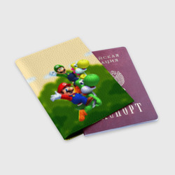 Обложка для паспорта матовая кожа Mario - Luigi - Yoshi - фото 2