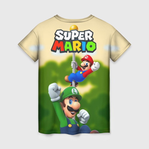 Женская футболка 3D Mario - Luigi - Yoshi, цвет 3D печать - фото 2