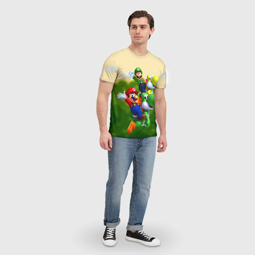 Мужская футболка 3D с принтом 3DMario, вид сбоку #3