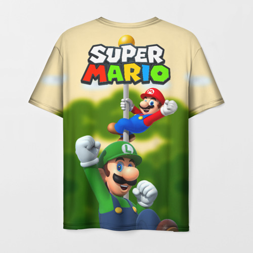 Мужская футболка 3D с принтом 3DMario, вид сзади #1