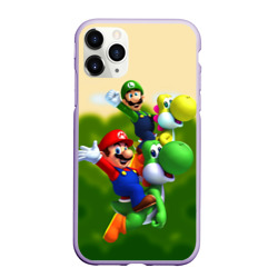 Чехол для iPhone 11 Pro матовый Mario - Luigi - Yoshi