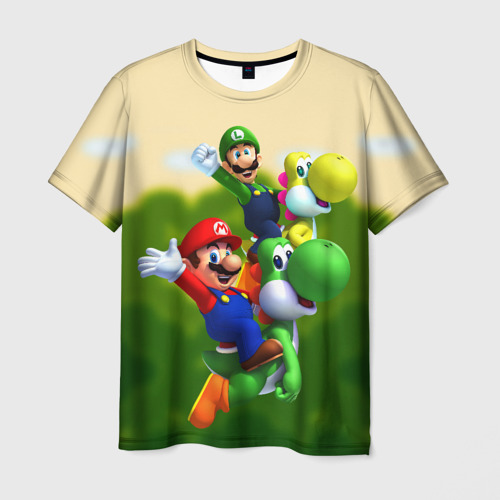 Мужская футболка 3D с принтом 3DMario, вид спереди #2