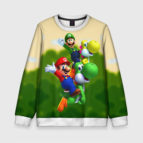 Детский свитшот 3D Mario - Luigi - Yoshi, цвет 3D печать