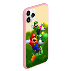 Чехол для iPhone 11 Pro Max матовый Mario - Luigi - Yoshi - фото 2