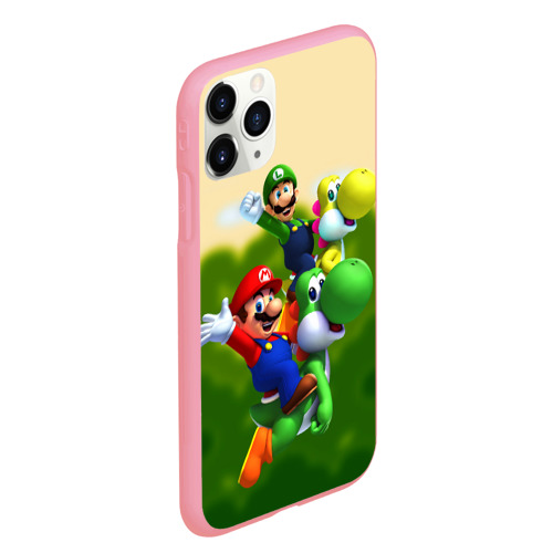 Чехол для iPhone 11 Pro Max матовый Mario - Luigi - Yoshi, цвет баблгам - фото 3