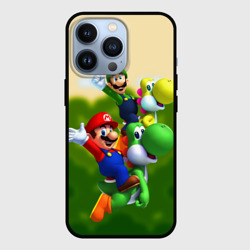Чехол для iPhone 13 Pro Mario - Luigi - Yoshi