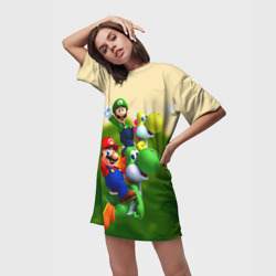Платье-футболка 3D Mario - Luigi - Yoshi - фото 2