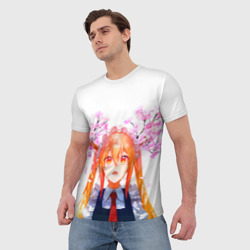 Мужская футболка 3D Горничная Мисс Кобаяши расцветает Тору - фото 2