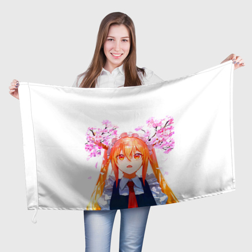 Флаг 3D Горничная Мисс Кобаяши расцветает Тору