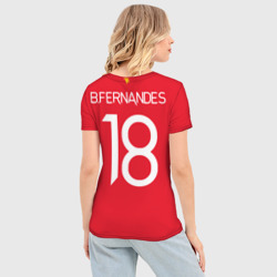 Женская футболка 3D Slim Бруну Фернандеш форма Манчестер Юнайтед 2021-2022 - фото 2
