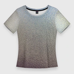 Женская футболка 3D Slim Металлик скин текстура градиентная