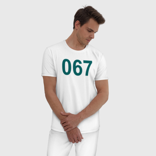 Мужская пижама хлопок Игрок 067, цвет белый - фото 3
