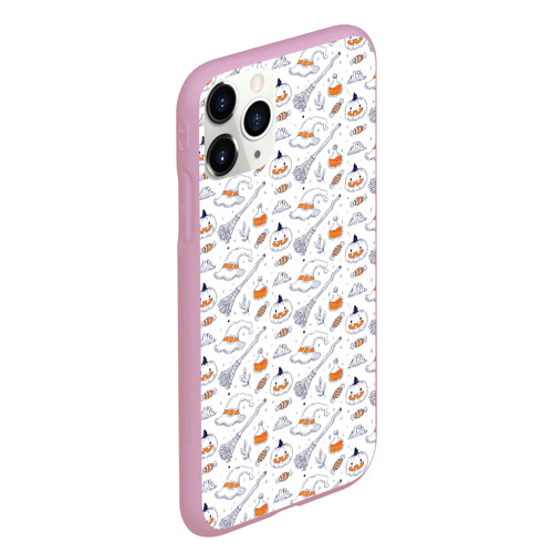 Чехол для iPhone 11 Pro Max матовый  Patern Halloween 6, цвет розовый - фото 3