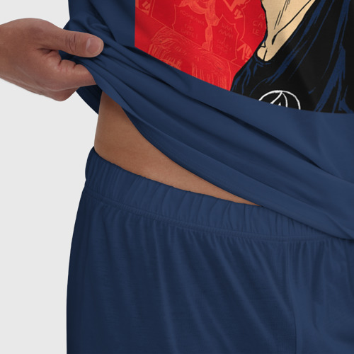 Мужская пижама хлопок GTО, цвет темно-синий - фото 6