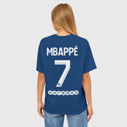 Женская футболка oversize 3D Мбаппе ПСЖ форма 2021-2022 - фото 2
