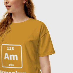 Женская футболка хлопок Oversize Армениум - фото 2