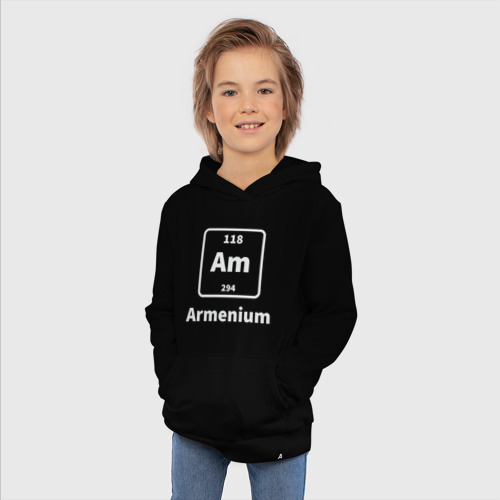 Детская толстовка хлопок Армениум, цвет черный - фото 5