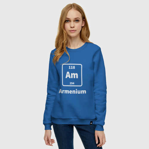 Женский свитшот хлопок Армениум, цвет синий - фото 3