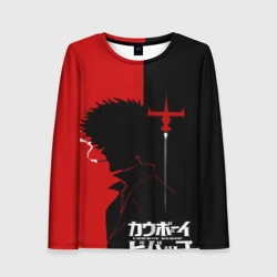 Женский лонгслив 3D Ковбой Бибоп с сигаретой