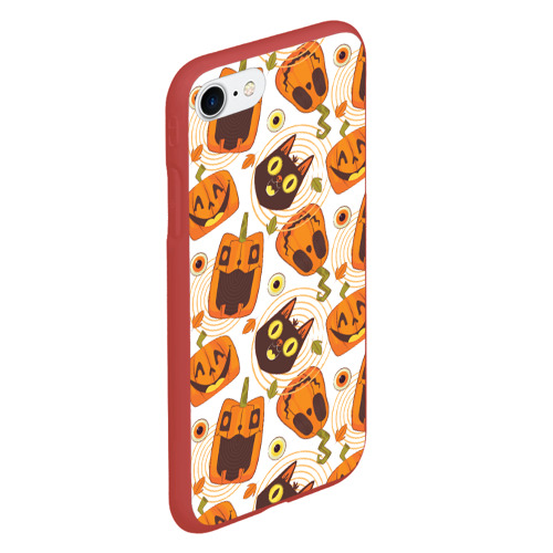 Чехол для iPhone 7/8 матовый Patern Halloween 10, цвет красный - фото 3