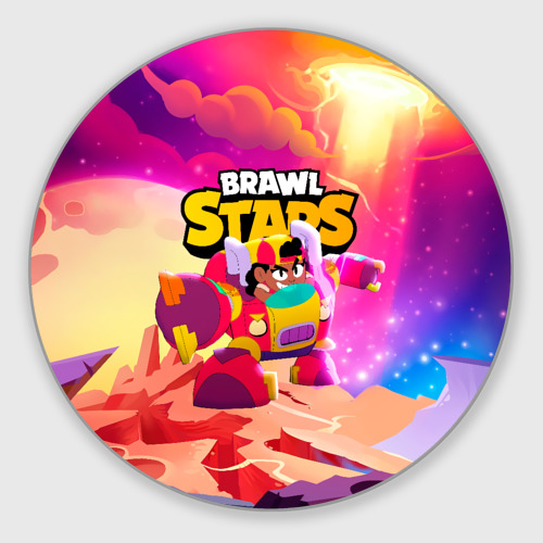 Круглый коврик для мышки Опасная Meg Brawl Stars