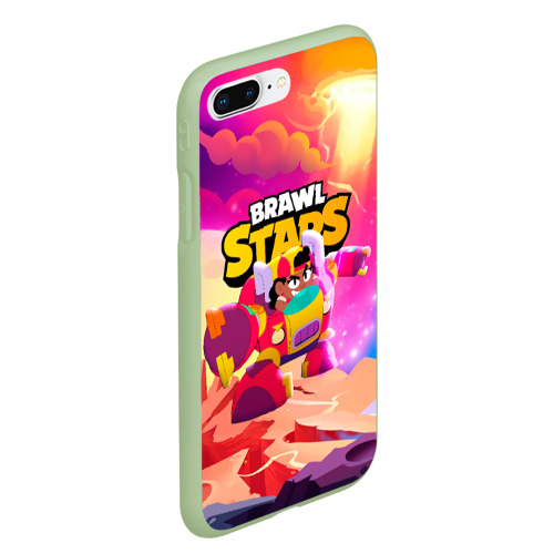 Чехол для iPhone 7Plus/8 Plus матовый Опасная Meg Brawl Stars, цвет салатовый - фото 3