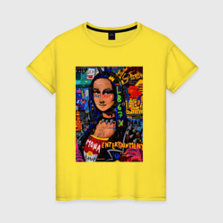 Женская футболка хлопок Мона Лиза Совремменная 21 века