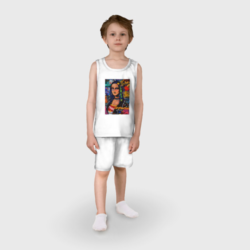 Детская пижама с шортами хлопок Мона Лиза Совремменная 21 века - фото 3