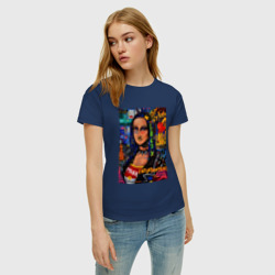 Женская футболка хлопок Мона Лиза Совремменная 21 века - фото 2