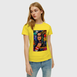 Женская футболка хлопок Мона Лиза Совремменная 21 века - фото 2