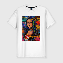 Мужская футболка хлопок Slim Мона Лиза Совремменная 21 века