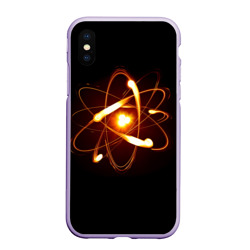 Чехол для iPhone XS Max матовый Атом и электроны